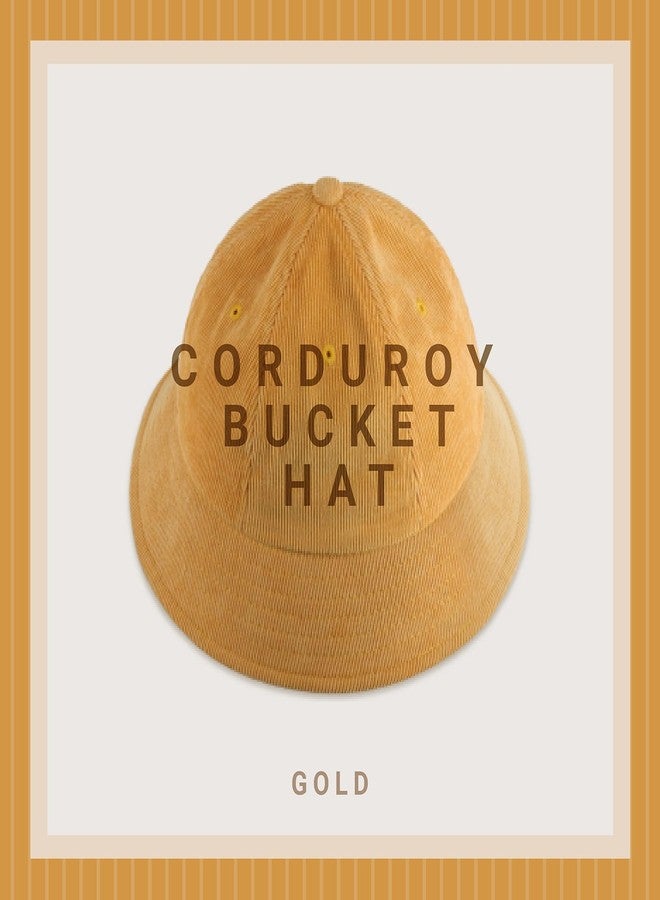 CHOK.LIDS Corduroy Bucket Hats Trendy Lightweight Outdoor Style Plain Soft Cotton Twill Velvet Lining Travel Sun Hat Headwear (Latte) - Image 4
